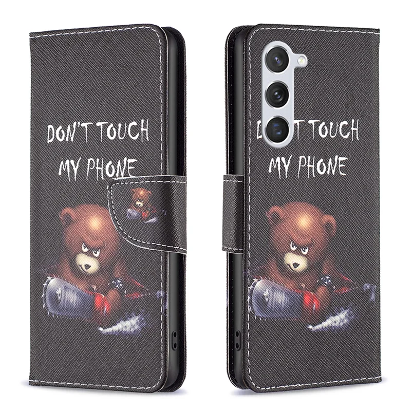 Artistic Pattern Leather Flip Phone Case - Elegant and Durable Cover