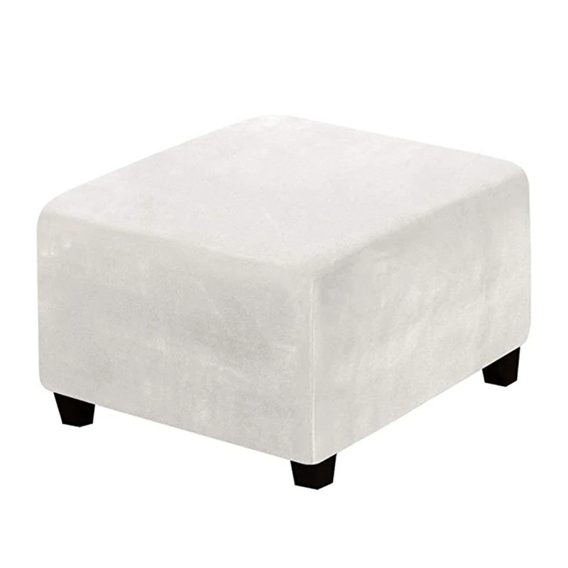 

Promotion! Square Ottoman Covers Ottoman Slipcover Square Footstool Protector Covers Storage Stool Ottoman Covers, Velvet Fabric