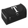 Functional Travel Cosmetic Bag Unisex Hanging Makeup Case Necessaries Organizer Storage Pouch Toiletry Bag White Letter Pattern 4