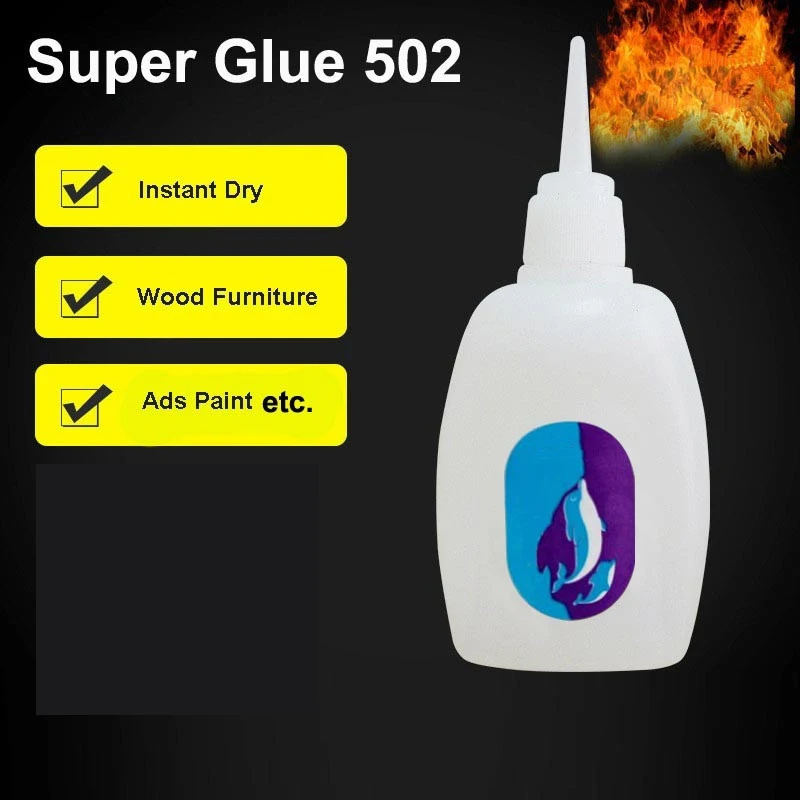 Super Glue Quick-drying Super Glue 502 Instant Strong Adhesive Toys Crafts Shoes Paper Wood Plastic Fast Repairing Universal Adhesion Glue