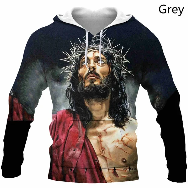 

2022 Newest God! The cross fashion about Jesus Love Everone Christian 3D men hoodies