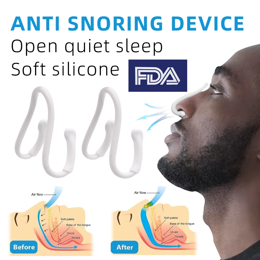 

Silicone Anti Snoring White Nose Clip Comfortable and Effective to Stop Snoring Easy Breathe Silent Sleep Aid Devic