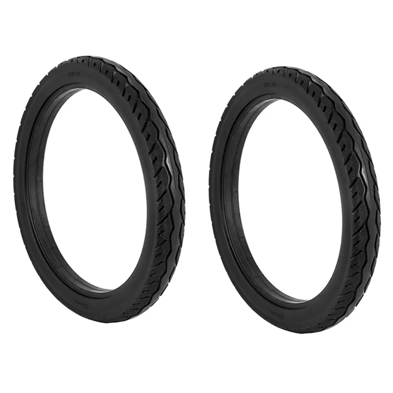 

2PCS 16 Inch 16 x 1.75 Bicycle Solid Tires Bicycle Bike Tires Standby Rubber Non-Slip Tires Cycling Tyre Black