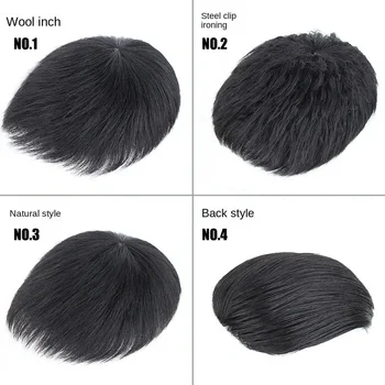 Capelli umani 16x18CM 18X20CM Parrucchino da uomo con clip Top in seta Parrucchino maschile traspirante e naturale da indossare rapidamente aumentano i capelli