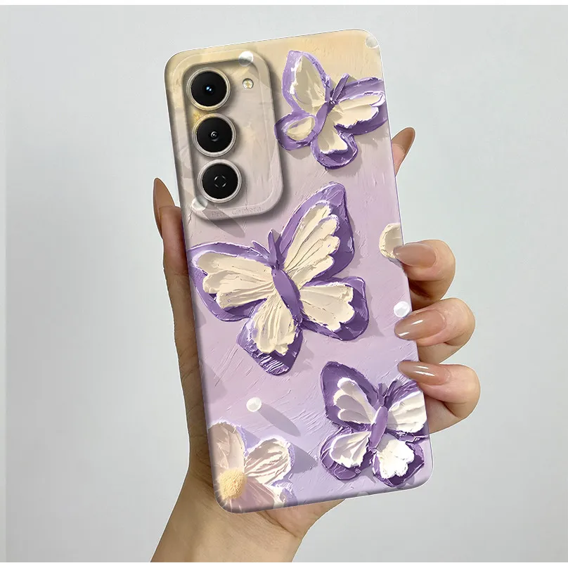 Aesthetic Flowers Slim Liquid Silicone Phone Case - Anti-Drop Protective Soft Cover