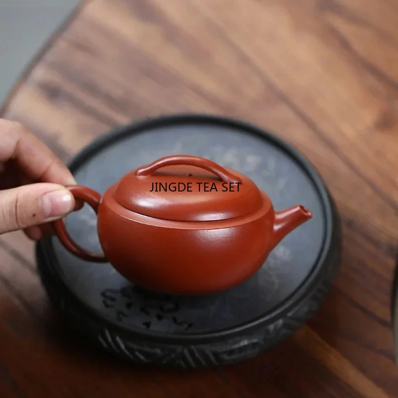 110ml Yixing Small Capacity Purple Clay Pot Handmade Raw Mineral Dahongpao Beauty Pot Kung Fu Tea Set