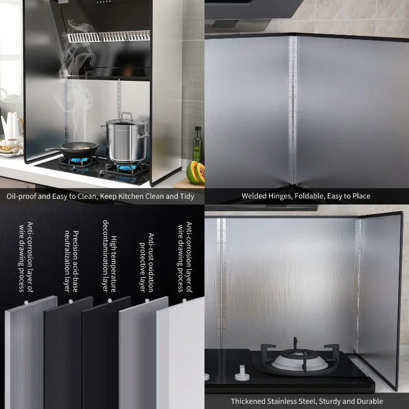 Kitchen Splatter Guard Cooking, Custom Size, Stove Top Stainless Steel Grease Splatter Screen for Frying, Contact Us Best Quote