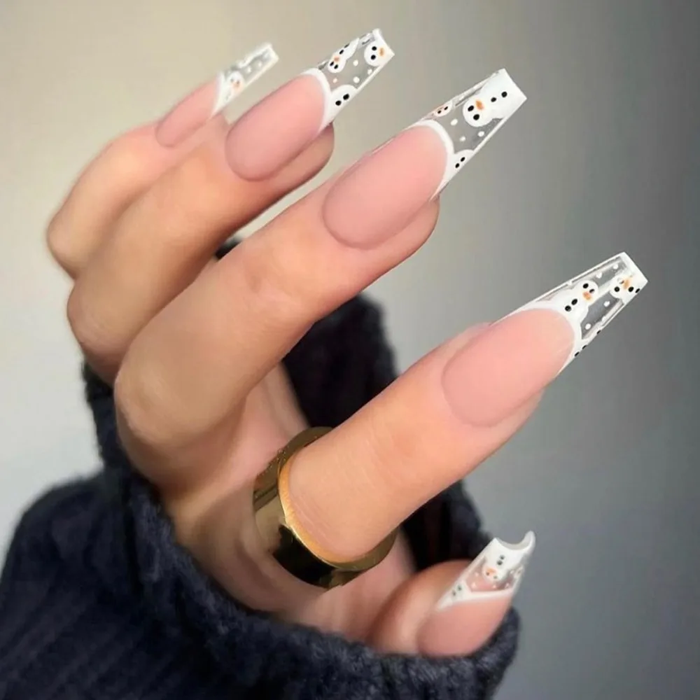 

Christmas Ballerina False Nails Waterproof Full Cover Press on Nails False Nail Wearable Detachable Nail Tips Girl