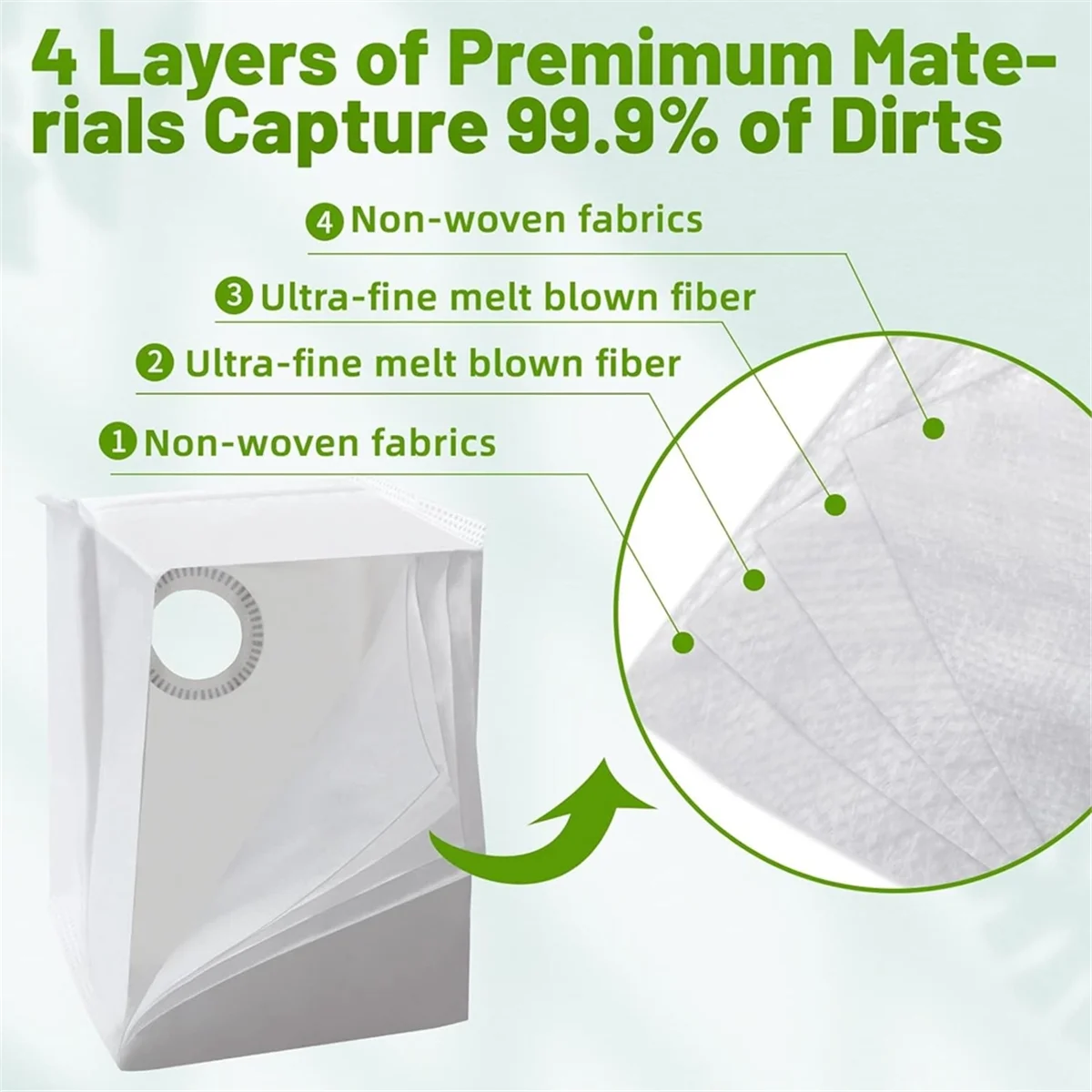 FZFZ 12pcs Vacuum Bags Replacement for I1+ I2+ I3+ I4+Combo I5+ I6+ I7+ I8+ J5+ J6+ J8+ S9 Vacuum Cleaner