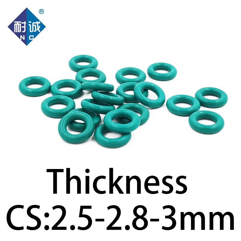 

Уплотнительное кольцо толщиной 2,5/2,8/3 мм, флюорорубец из CS FKM, термостойкая уплотнительная прокладка, резиновое кольцо в комплекте с техническими характеристиками