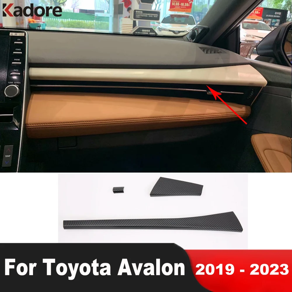 

Центральная панель автомобиля, панель приборной панели, Накладка для Toyota Avalon 2019, 2020, 2021, 2022, 2023, карбоновые аксессуары для внутреннего формования