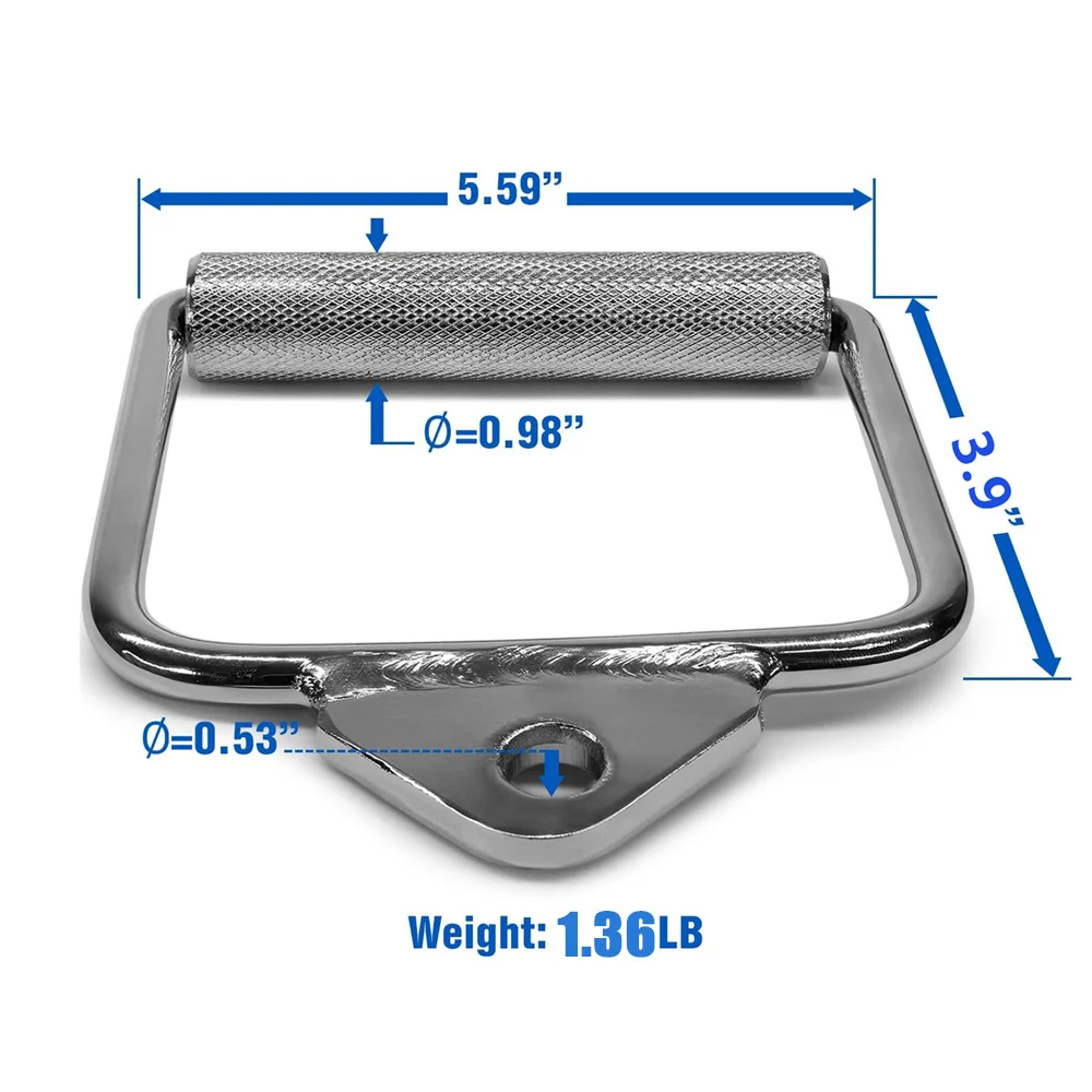 Cable Machine Handle Attachments D Handle Heavy Duty Clips LAT Pull Down Metal Grips Pulley Workouts Home Gym Equipment gym accessories,fitness workout handle