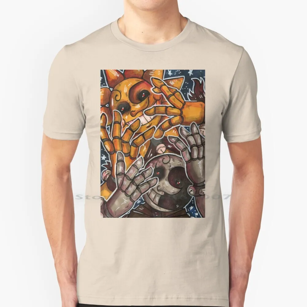 Maglietta Sundropa E Moondrop 100% Cotone Fnaf Security Brake Sundrop Fnaf Sundrop Sundrop Fnaf Sun Fnaf Sundrop1 Sundrop 2