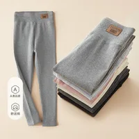 Children Cotton Leggings Girls Spring/Fall Pants Korean Solid Kids Fitting Long Pant Stretchy Tights Trousers Baby Bottoms Cloth 1