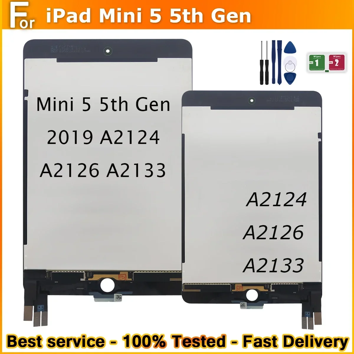 

ЖК-дисплей для iPad Mini 5 5-го поколения 2019 A2124 A2126 A2133, сенсорный экран в сборе, дигитайзер, замена для Mini 5, ЖК-дисплей