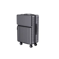 Ensemble de bagages de voyage 20 pouces 24 pouces, valise rigide en ABS avec roulettes, serrure TSA, légère, durable, bagage à roulettes, ensemble de 2 pièces, homme femme 4