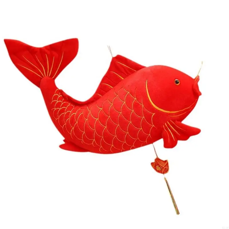 W3JF Fish Stuffed Animal Plush Walltoy Wall Mount Stuffed Animal Toy New Year Decors