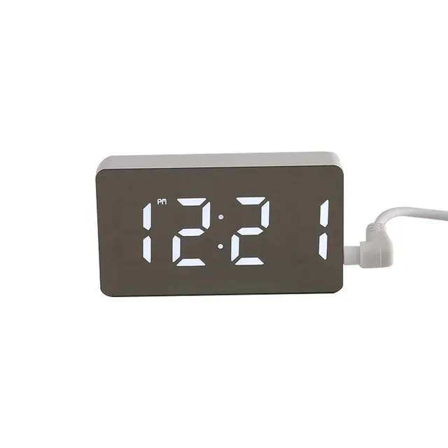 LED Electronic Watch Mirror Alarm Clock Home Furnishings Smart Small