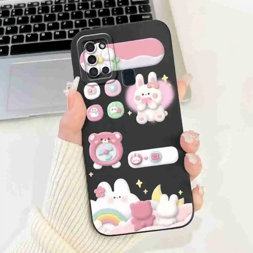 Chic Love Bow Rabbit Soft Silicone Phone Case Cover