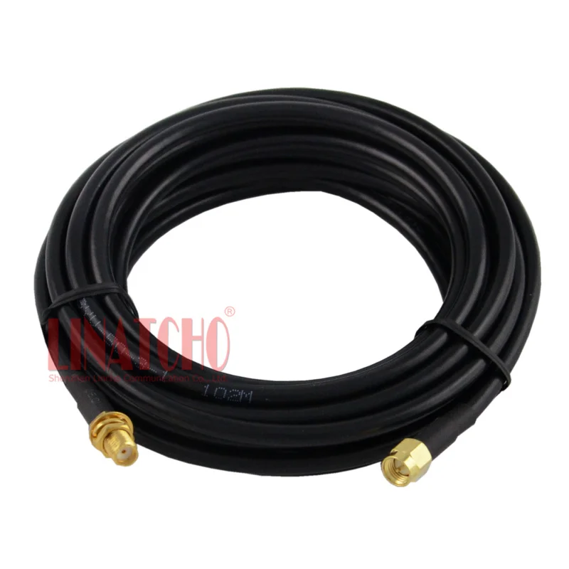 

5 Meters 50Ohm Coaxial RG58U SMA Female to SMA Male Connectors Antenna Extension Jumper Cable
