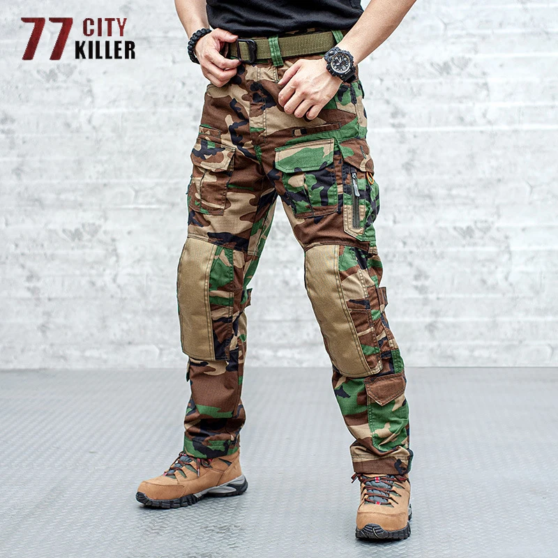 Tanie Spodnie taktyczne IX2A Ripstop mężczyźni armia SWAT wafel wodoodporne spodnie sklep