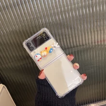 

Cute Cartoon DIY Portable Hand Chain Bracelet Case for Samsung Galaxy Z Flip 3 ZFlip 5G Protective Shell Cover Capa