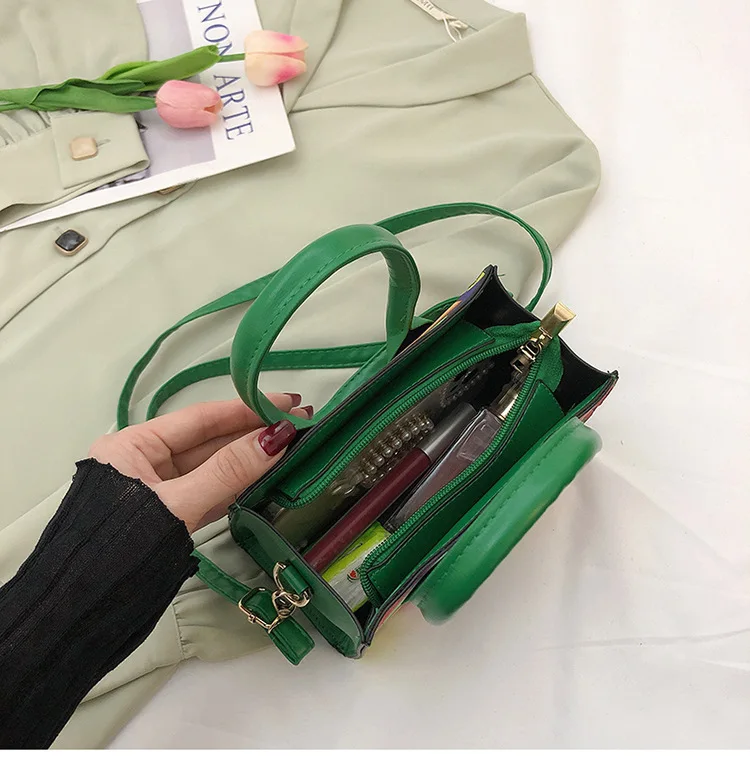 Women's Bag 2022 New Color Contrast Versatile Portable Shoulder Bag Geometric Horizontal Casual Shoulder Bag Messenger Bag