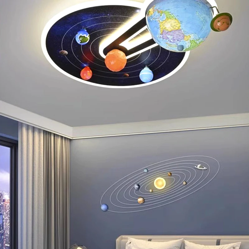 

Nordic home decoration salon kids bedroom decor spaceman smart led lamp lights for room dimmable Ceiling light indoor lighting