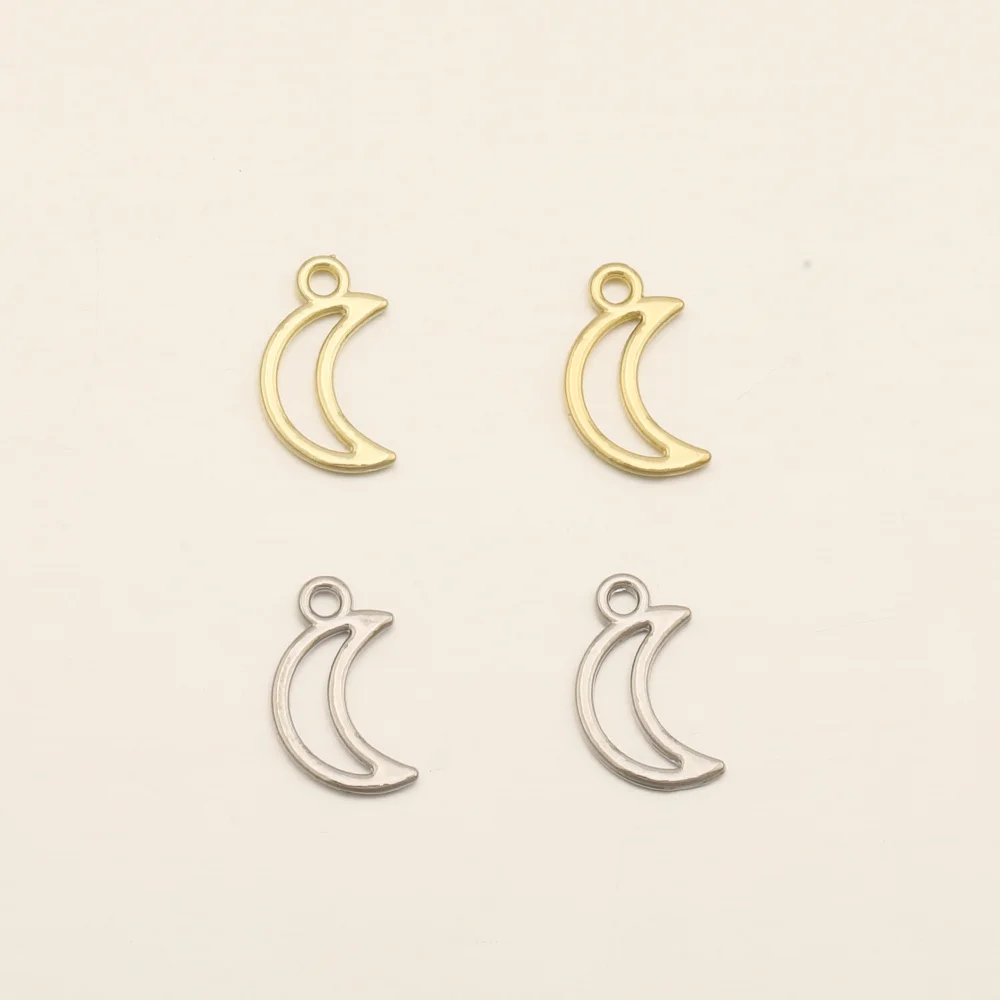 Cordial Design 9*19MM 100Pcs Jewelry Earring Charms/Jewelry Findings & Components/DIY Hand Made/Moon Shape/Zinc Alloy Pendant - cordial