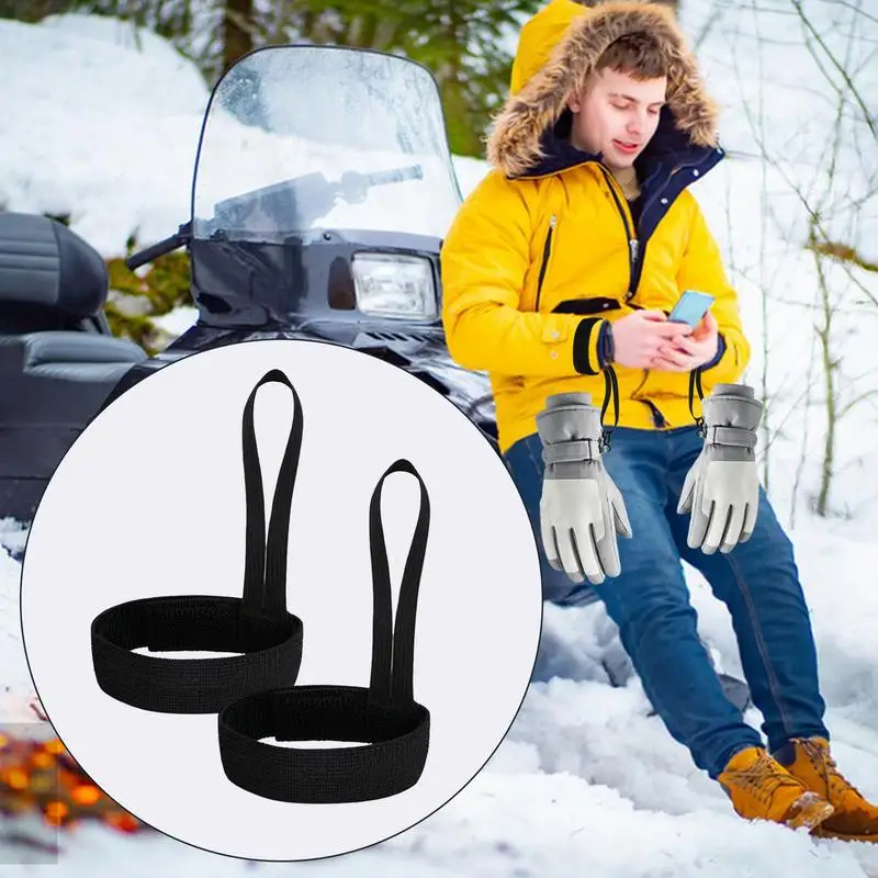 Snow Gloves Strap 4 Pieces Elastic Nylon Ski Wrist Glove Strap Lightweight Ski Glove Wrist Straps For Men And Women 6