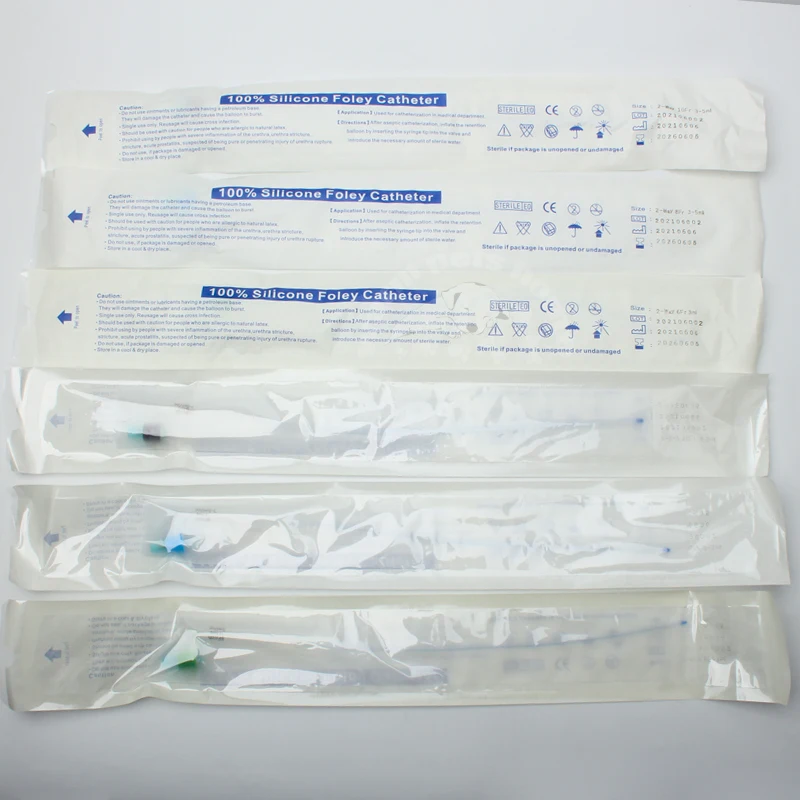 Silicone 2-Way Foley Catheter 12pcs With Cuff Urinary Catheters for Human Animal Dog Veterinary