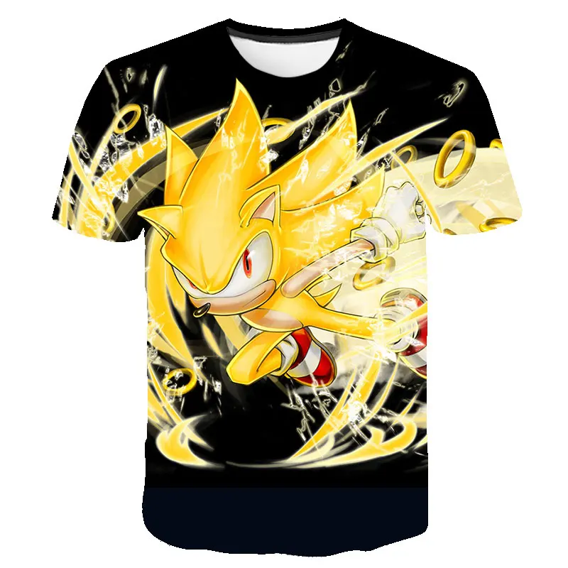 thumbnail image 1 of Nueva camiseta de dibujos animados de Japón Sonic, camiseta para niños, camiseta de verano de Dragon Ball Sonic, linda camiseta de dibujos animados para niños, camiseta de manga corta, 1 of 5