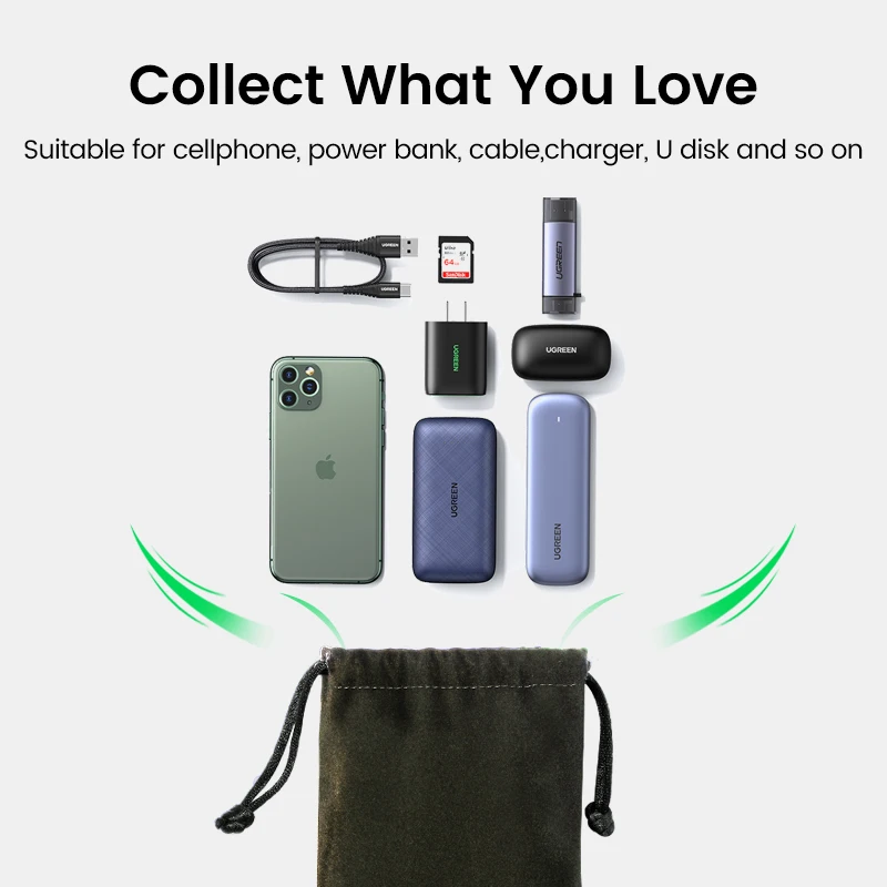 รูปสินค้า กระเป๋าชาร์จไฟพกพา สำหรับ iPhone Samsung และ Xiaomi
