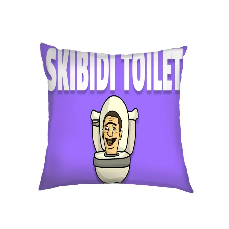 Skibidi Toilet Toilet Pillowcase 45x45cm Digital Velvet Sofa Cushion Cover Pillowcase Children's Toys Gifts