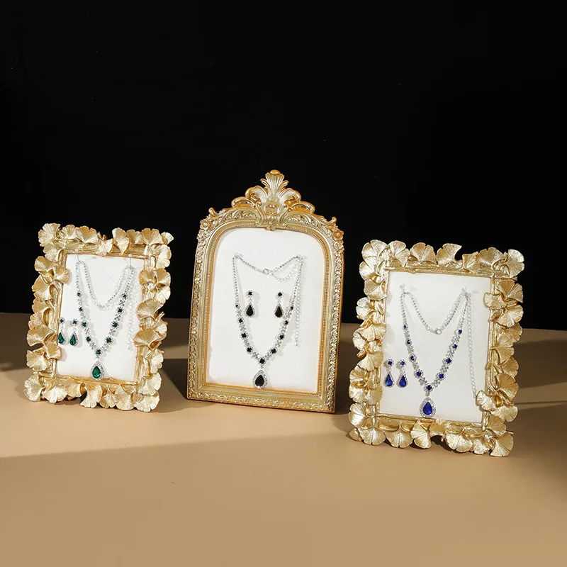 Resin Photo Frame Stud Display Stand Jewelry Storage Stand Ring Stud Necklace Pendant Display Stand