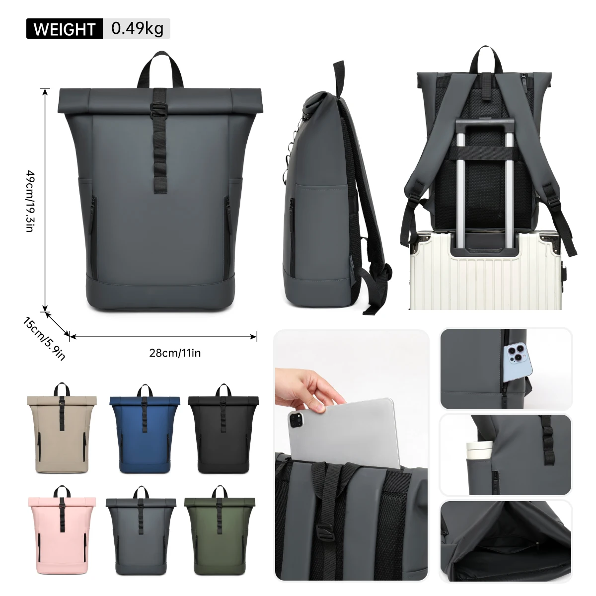 Business Backpack, Business Trip Backpack, Large Capacity Computer Bag, Laptop Bag, Commuter Travel, Men's School Bag, College Student Boarding Meeting