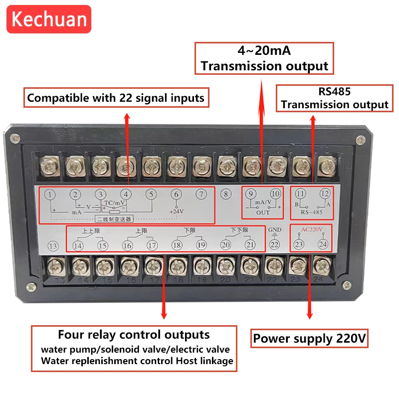 Intelligent Single Circuit Pressure Digital Display Instrument 4-20mA Input Digital Display Control Instrument
