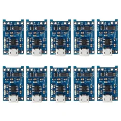 10Pcs 5V 1A 18650 Lithium Battery Charging Board TP4056 Lithium Battery Charging Board -USB Charge Module