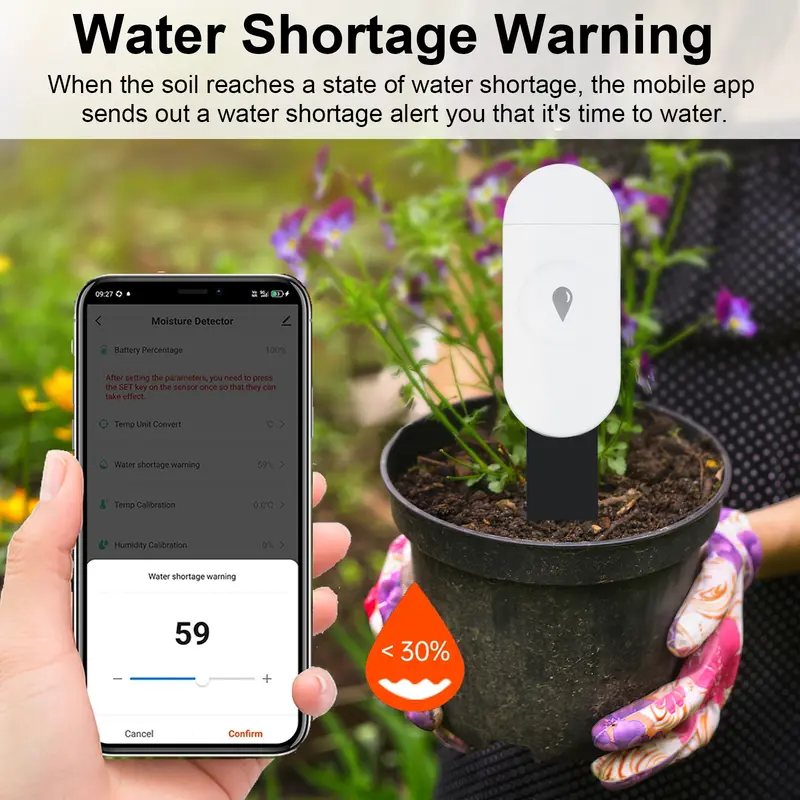 Tuya Zigbee Temperature Humidity Moisture Detector Smart Soil Tester Moisture Sensor Phone App RealTime Monitor for Home Garden - Image 5
