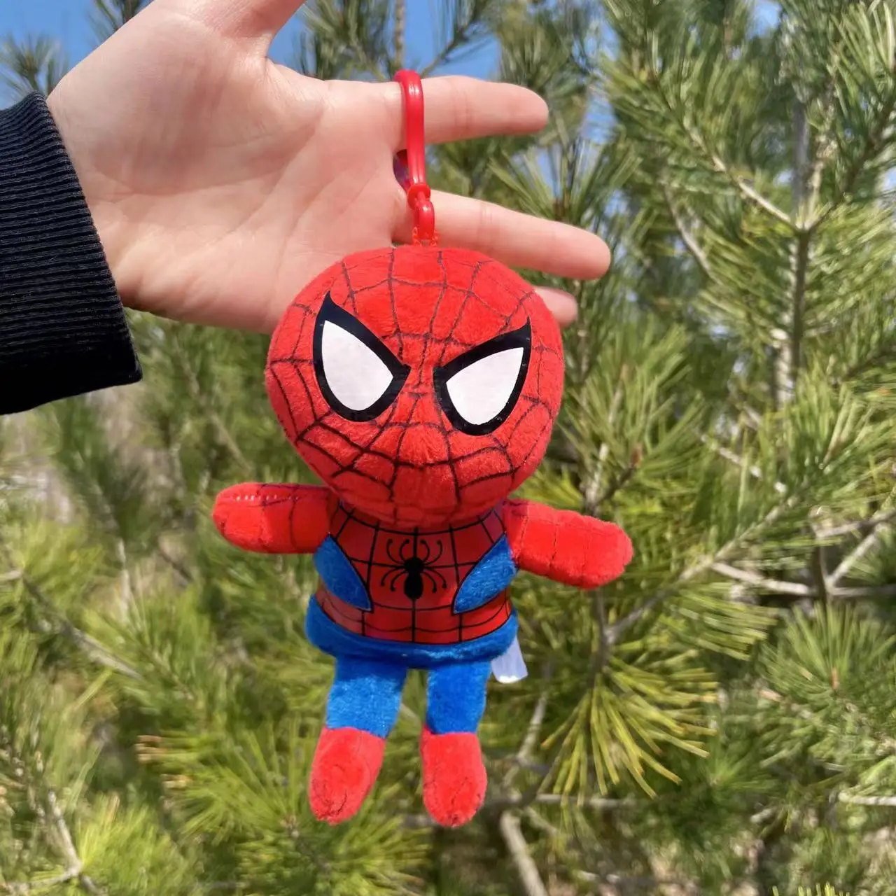 15cm Super Hero Spider-Man Superman Captain America Plush Keychains  Small Pendant Hangings Christmas Birthday Gifts For Kids 6