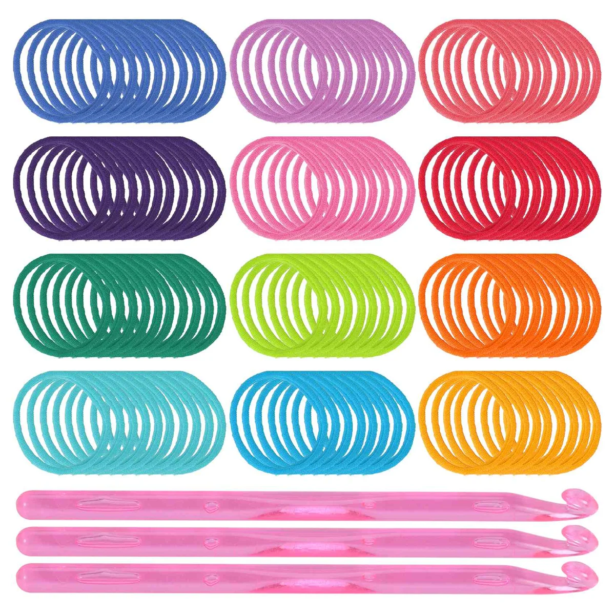 

192 Pcs 7 Inches Potholder Loops Weaving Loom Loops Weaving Craft Loops with 12 Colors for DIY Crafts Supplies A