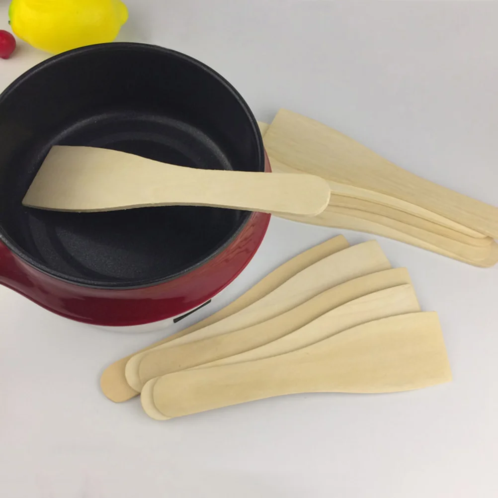 6 Pcs Utensil Spatula Nonstick Spatulas Wood Cooking Wooden for Turner Set
