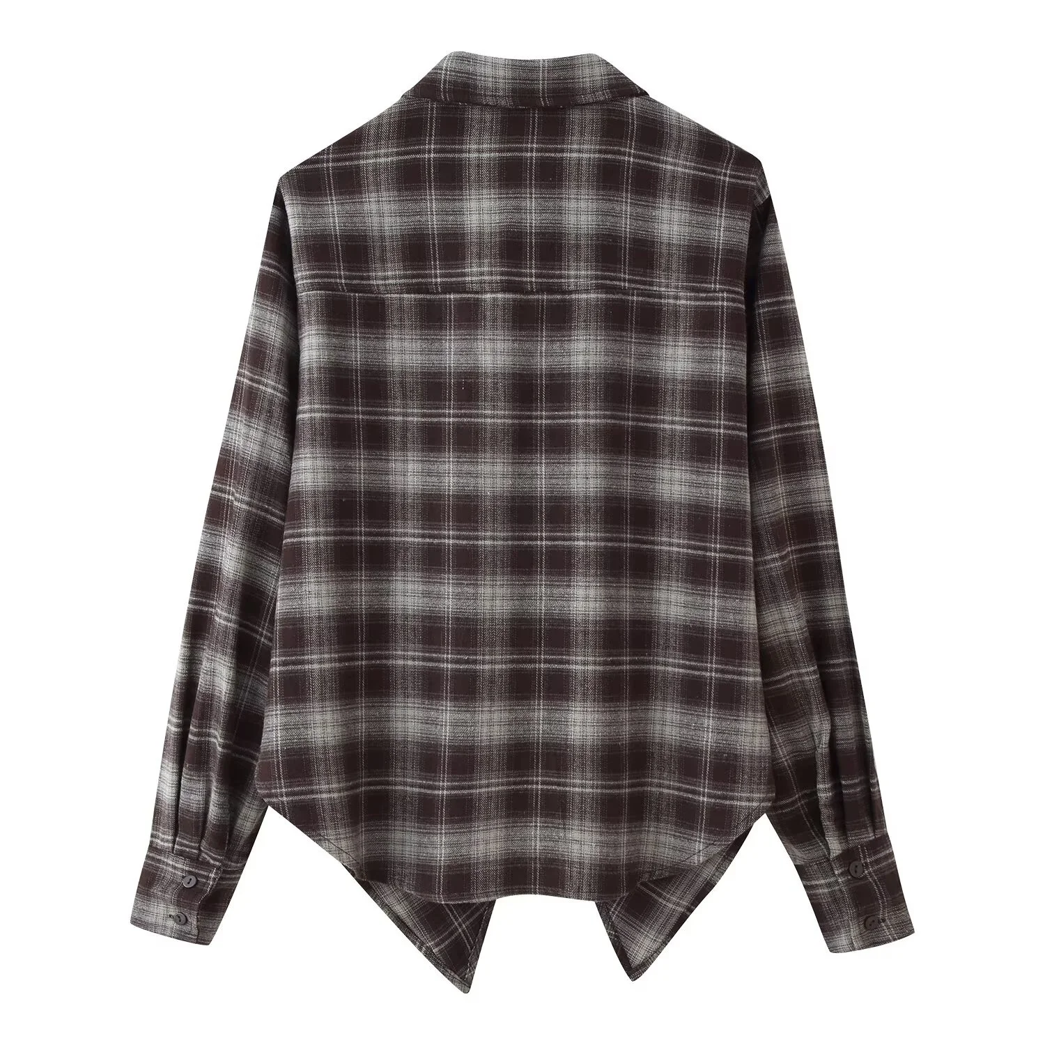 Women Chic Sexy Plaid Long Sleeved Shirt Spring Autumn New Female Casual Blouse Tops Trendy Fashion Lady Vintage Shirt Streetwea