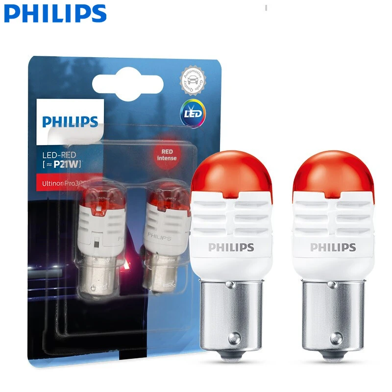 Philips Ultinon pro 3000 – ampoule de clignotant rouge, feu de Stop, P21W  BA15s 1156 S25 12V, paire | AliExpress