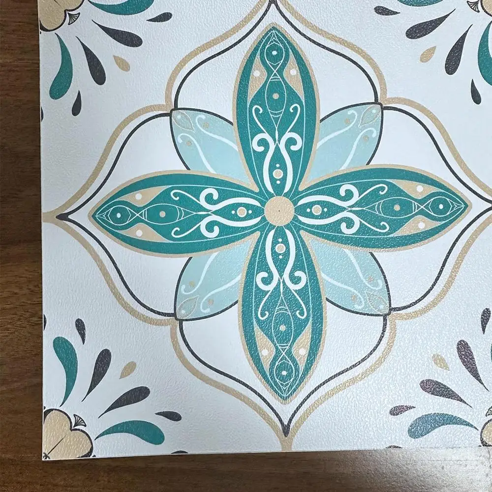 Tile Stickers Set Retro Multifunctional Tile Decals 10PCS Decorative Ceramic Tiles Stickers Colorful Artistic Tile Decals For
