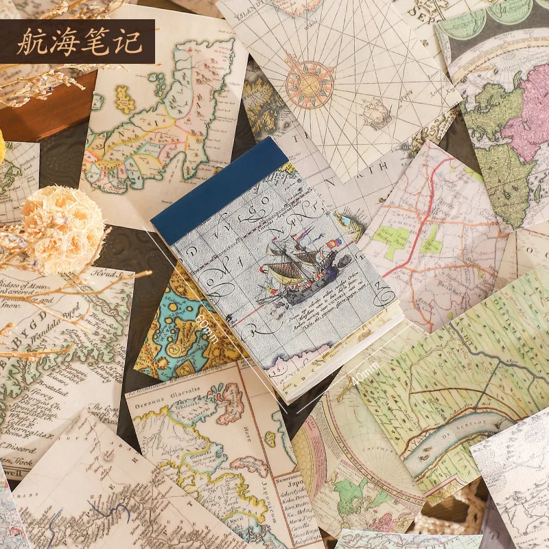 50 pcs/lot Vintage Stickers book Creativity Decorative collage Scrapbooking material hand made DIY Scrapbooking accessories