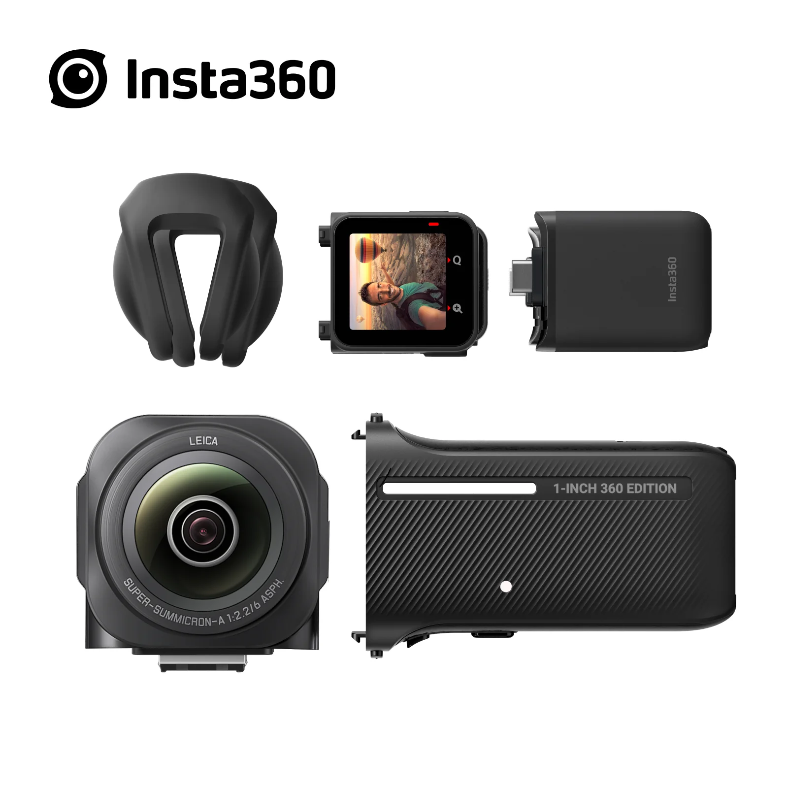 Insta360 ONE RS 1-Inch 360 Edition-6K 360 Camera with Dual 1-Inch Sensors, Co-Engineered with Leica, 21MP Photo, FlowState Sta