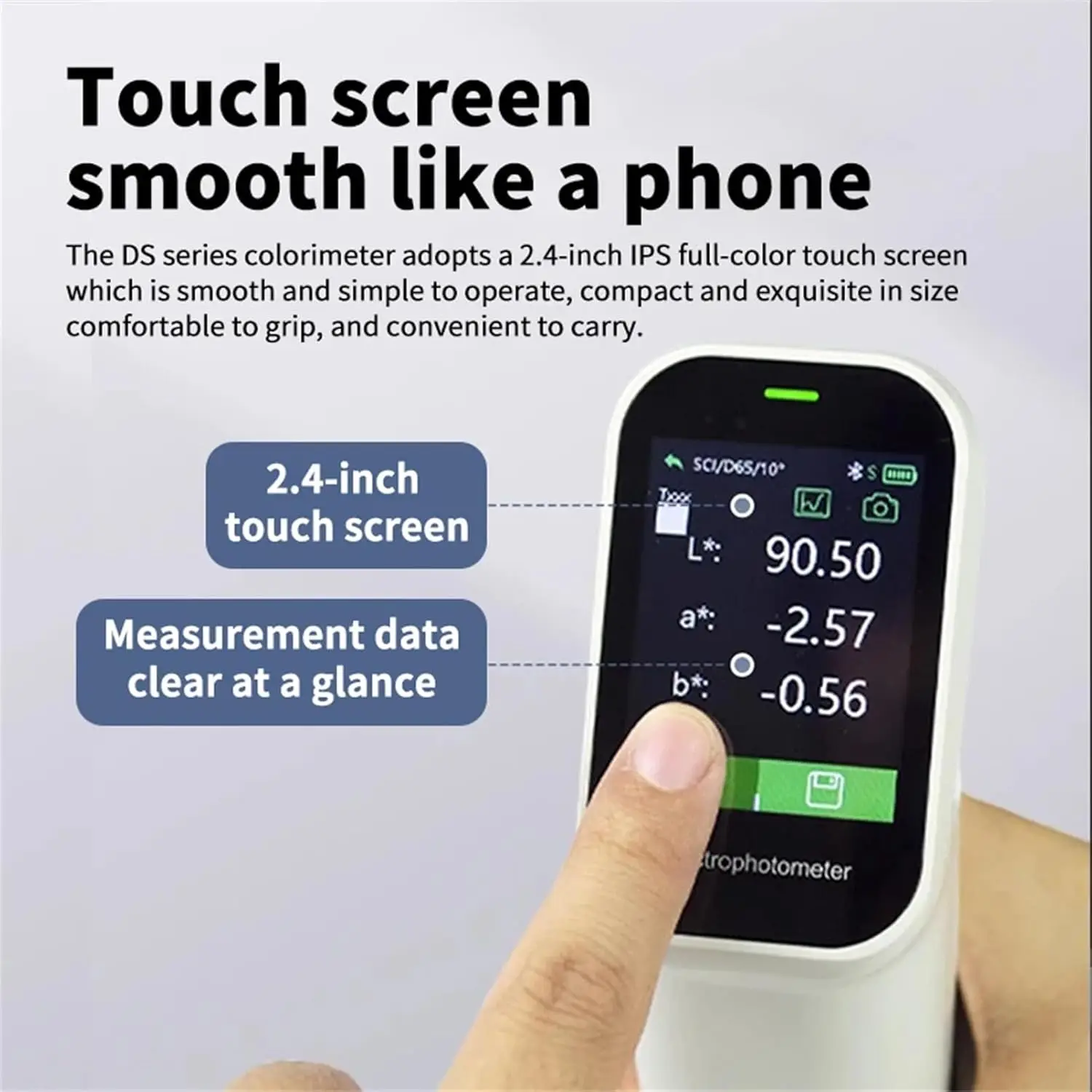 High-Precision Handheld Colorimeter - Professional Plastic/Paint Color Difference Analyzer - Portable Color Measurement DS-200 4