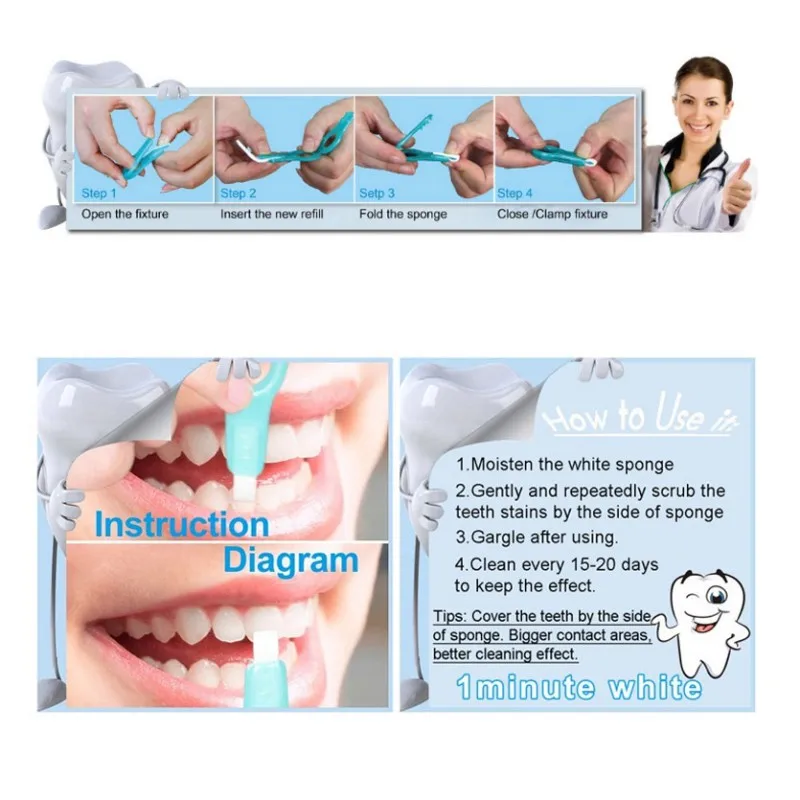Teeth Whitening Kit Yellow Black Teeth Brighten 1 Holder + 10 Strips Deep Cleaning Oral Hygiene Coffee Tea Stains Removal Tool