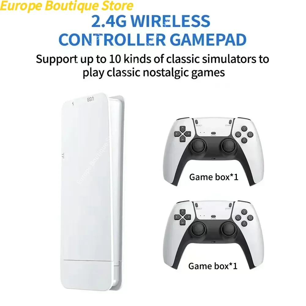 M15 Game Stick Mini TV Handheld Game Console Wireless Gamepads Video Game 64G 20000+ Retro Game HD Output Two-player for PS1 Etc view 2